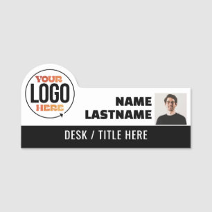 Magnetic Company Business Logo Employee Photo Name Tag