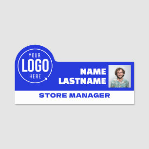 Magnetic Company Business Logo Employee Photo Name Tag