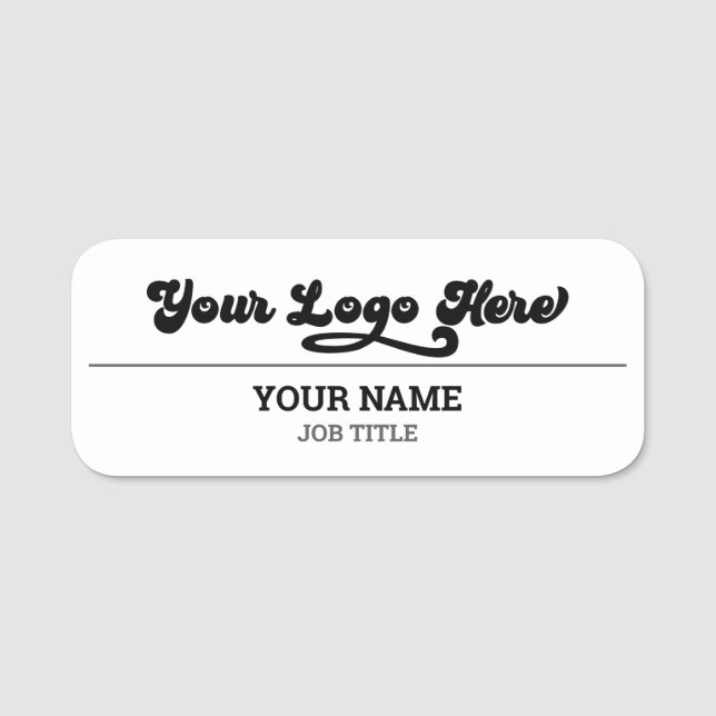 Magnetic Company Employee Name Tag (Front)