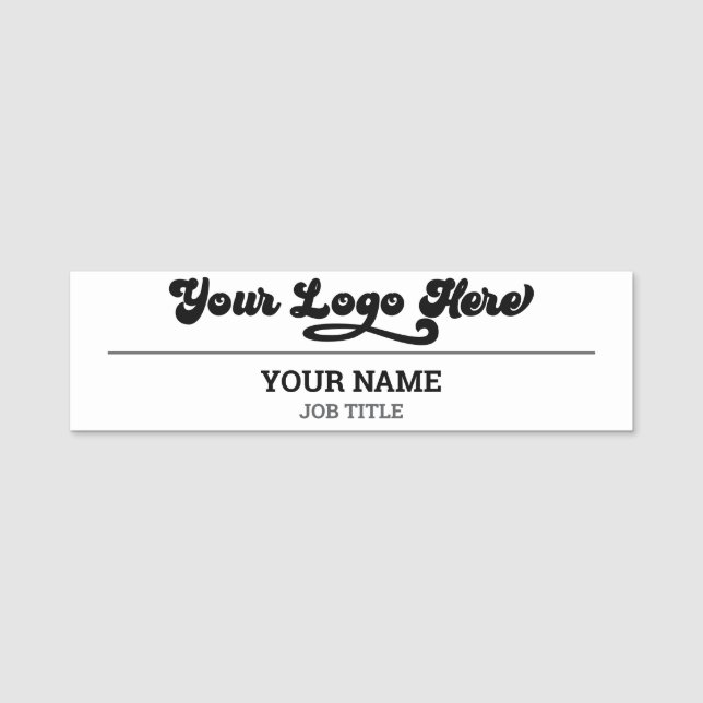 Magnetic Company Employee Name Tag (Front)