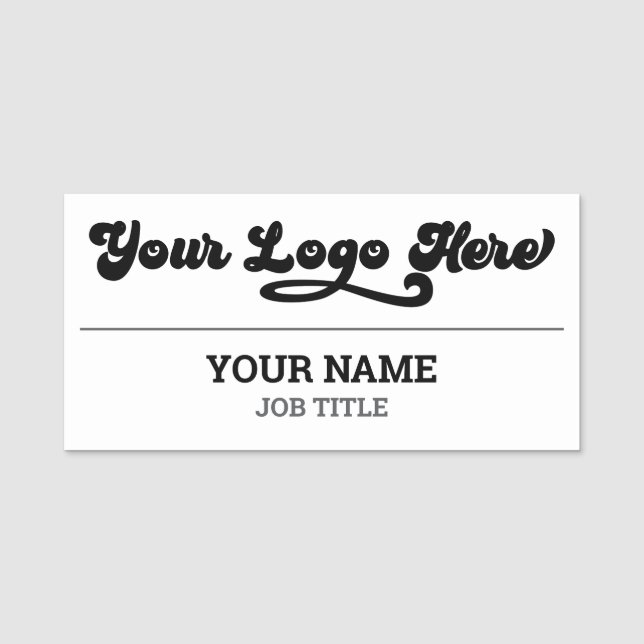 Magnetic Company Employee Name Tag (Front)