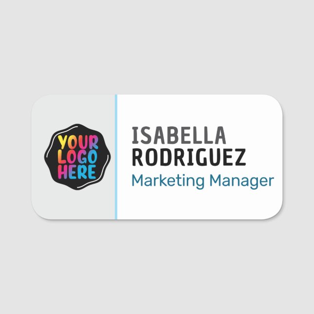 Magnetic Company Employee Staff Personalise Custom Name Tag (Front)