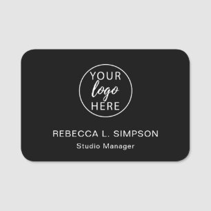 Magnetic Company Logo Employee Job Title Name Tag