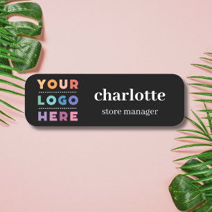 Magnetic Company Logo Employee Name and Job Title Name Tag