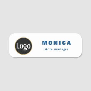 Magnetic Company Logo Employee Name and Job Title Tag