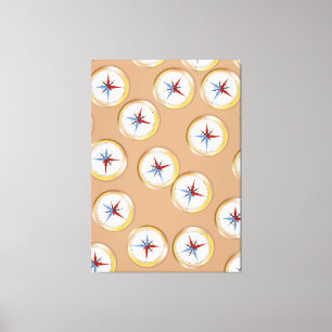 Magnetic Compass pattern Canvas Print