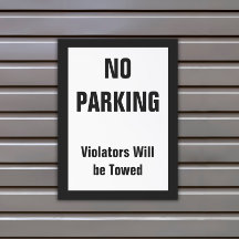Magnetic Custom Parking Sign - No Parking 