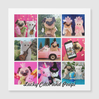 Magnetic Elegant Personalised Photo Collage Card