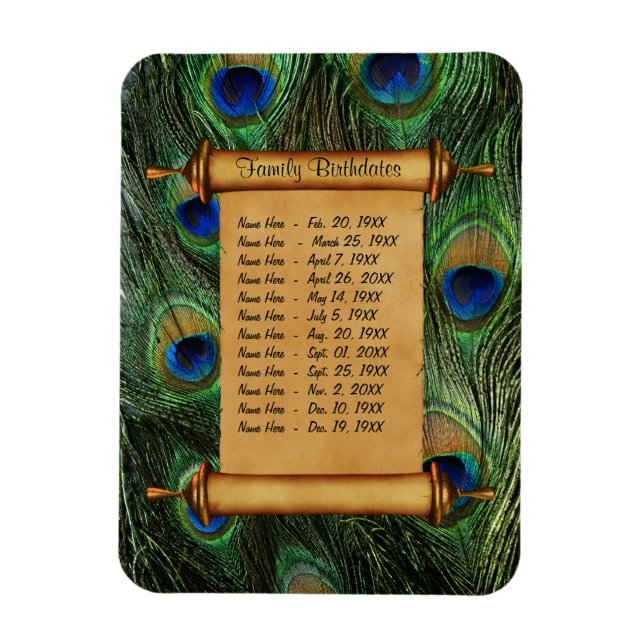 Magnetic Family Birthday Reminder - Customise Magnet (Vertical)