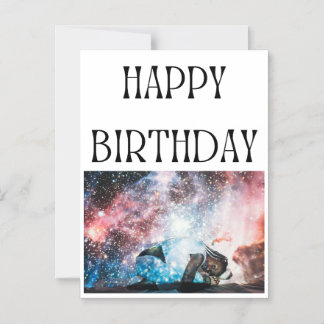 Magnetic Happy Birthday Starry Sky & Elegant Lady Invitation