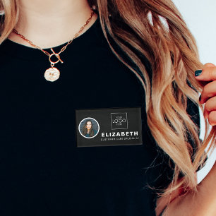 Magnetic Name Tag With Company Logo Employee Photo