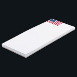 Magnetic Notepad with American Flag - USA<br><div class="desc">USA Flag Magnetic Notepads - United States of America - American Flag - Patriotic - Independence Day - July 4th - Customisable - Choose / Add Your Unique Text / Colour / Image - Make Your Special Gift - Resize and move or remove and add elements / image with customisation...</div>