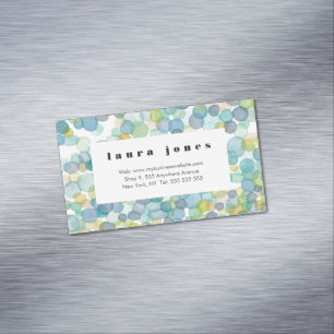 Magnetic Ocean Circles Artist Style Business Card
