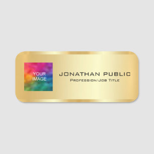 Magnetic Or Safety Pin Employee Photo Or Logo Here Name Tag