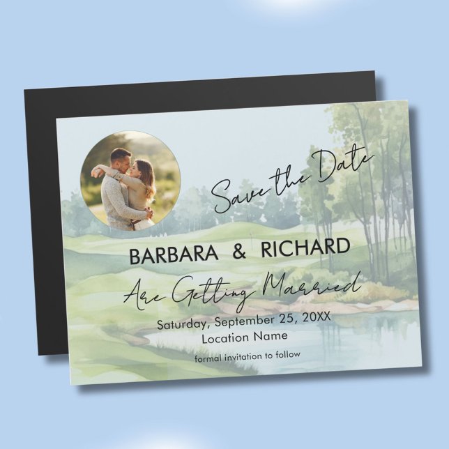 MAGNETIC Photo Golf Theme Wedding Save the Date (Creator Uploaded)