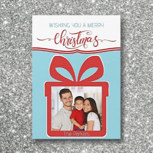 Magnetic! Photo Merry Christmas Flat Greeting Card