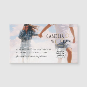 MAGNETIC PHOTO Save Date QR Code Wedding Website