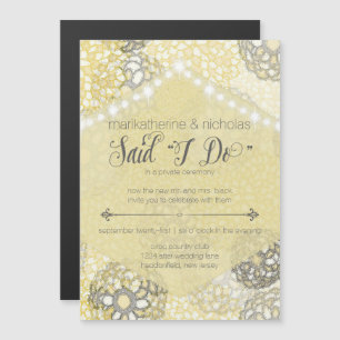 Magnetic Post Wedding Lights & Flowers Invitation