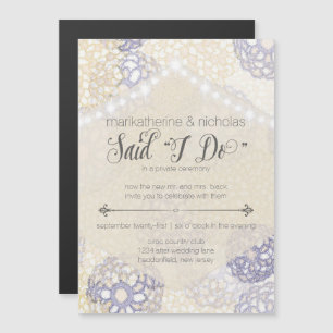 Magnetic Post Wedding Lights & Flowers Invitation
