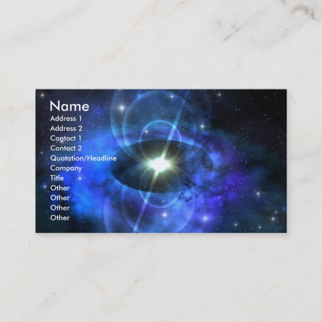 MAGNETIC PULSE STAR BUSINESS CARD (Front)