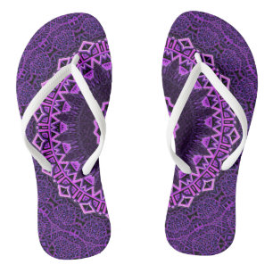 Magnetic purple mandala jandals