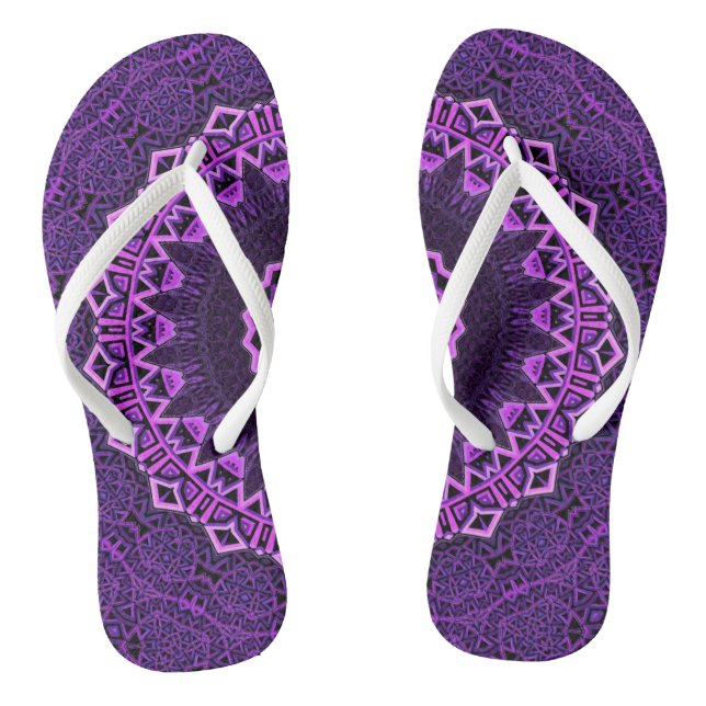Magnetic purple mandala jandals (Footbed)