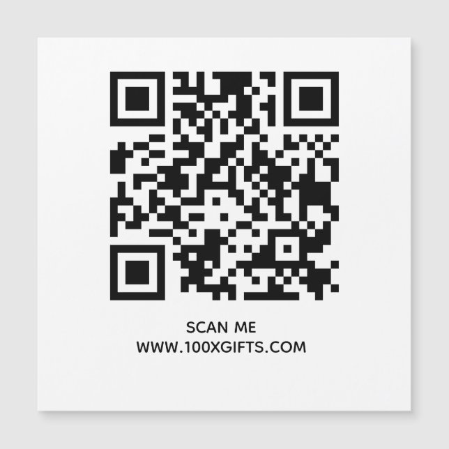 MAGNETIC QR CODE SIGN - USE FREE GENERATOR HERE (Front)