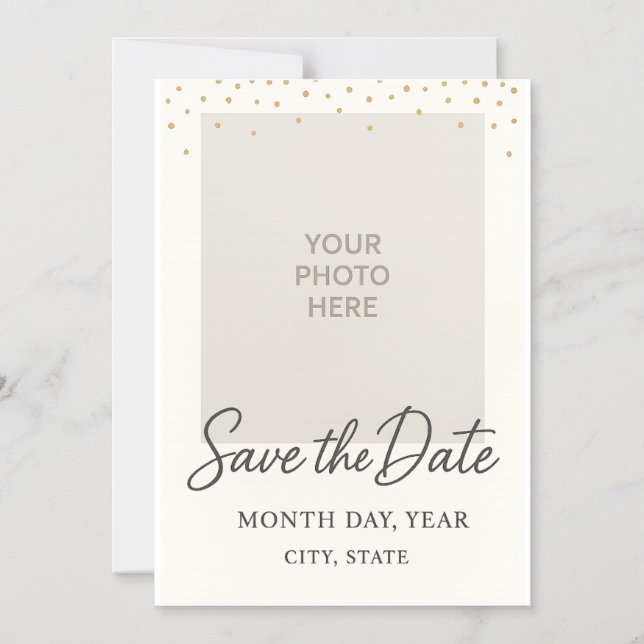 Magnetic Save the Date Wedding Card – 5x7 Inch (Front)