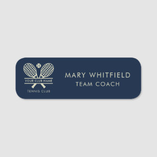 Magnetic Tennis Country Club Coach Name Tag