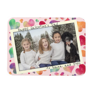 Magnetic Valentine's Day Grandparents Photo Card Magnet