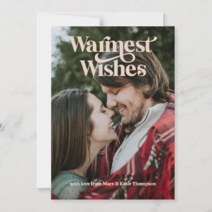 Magnetic Warmest Wishes Photo Holiday Card