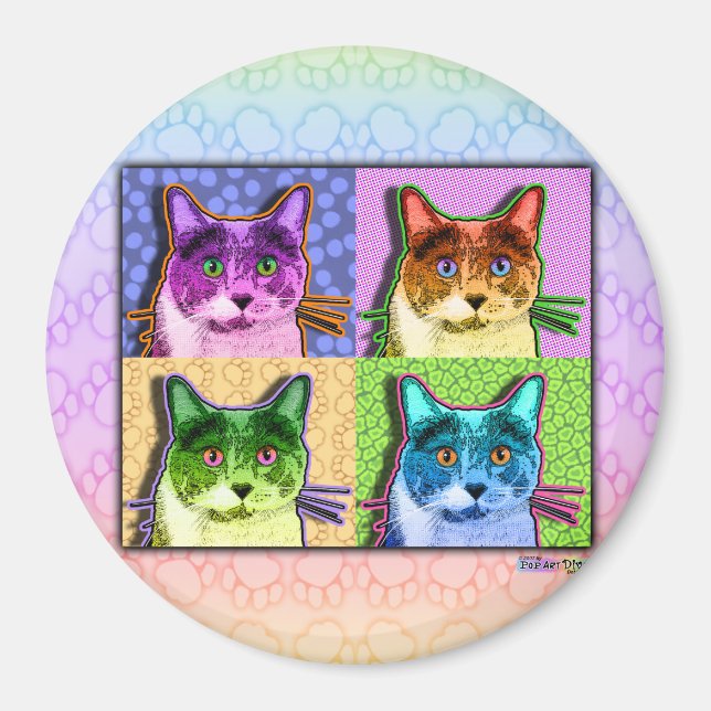 Magnets - Pop Art Cat (Front)