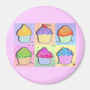 Magnets - Pop Art Cupcakes