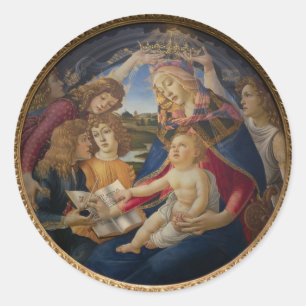 magnificat of the blessed virgin mary classic round sticker