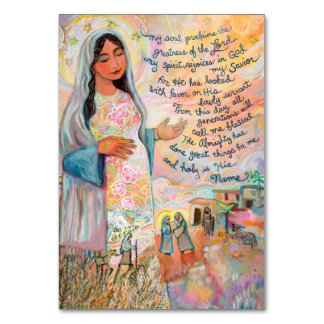 Magnificat Prayer Card, Canticle of Mary Table Number