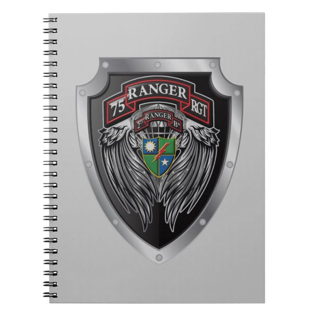 Magnificent 2nd Bat 75th Ranger Regimental Scroll Notebook (Front)
