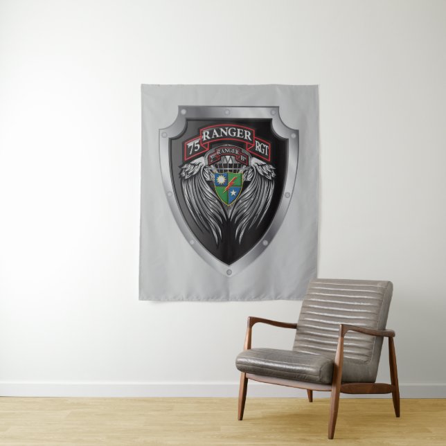 Magnificent 2nd Bat 75th Ranger Regimental Scroll Tapestry (In Situ)
