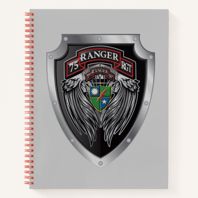 Magnificent 3rd Bat 75th Ranger Regimental Scroll Notebook (Front)