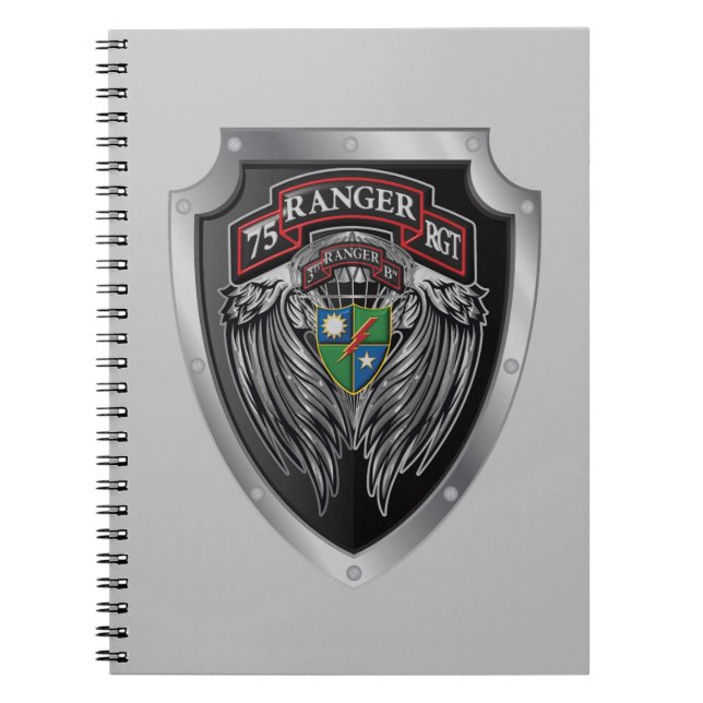 Magnificent 3rd Bat 75th Ranger Regimental Scroll Notebook (Front)