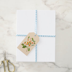 Magnificent azalea, Floral orange Gift Tags