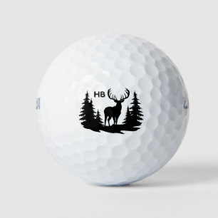 Magnificent Big Racked Buck Monogram Golf Balls