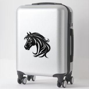 Magnificent Black Horse Head