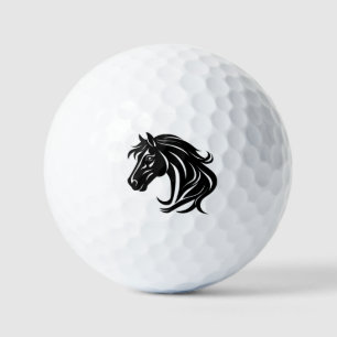 Magnificent Black Horse Head Golf Balls