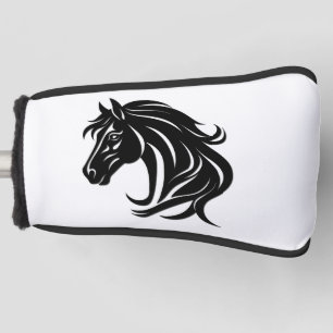 Magnificent Black Horse Head Golf Head Cover