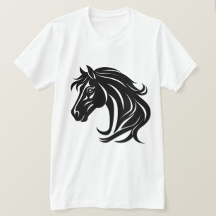 Magnificent Black Horse Head T-Shirt