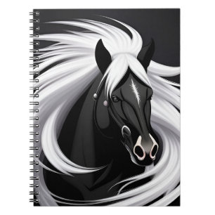 Magnificent Black Horse Notebook