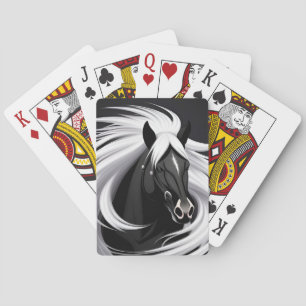 Magnificent Black Horse Playing Cards
