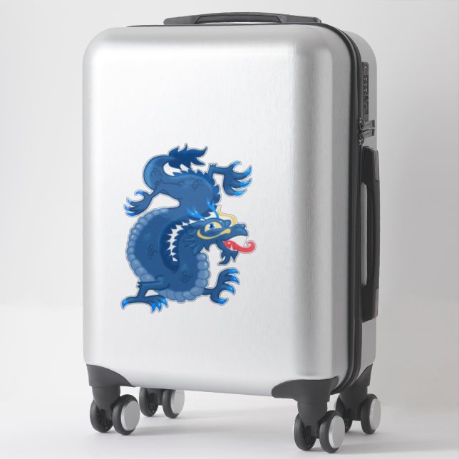 Magnificent, Blue, Oriental Dragon (Suitcase)
