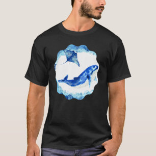 Magnificent Blue Whale Stingray And Jellyfish T-Shirt