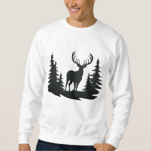 Magnificent Buck Among Pine Trees Sweatshirt